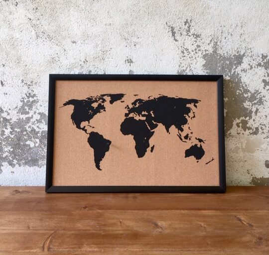 Carte en liège noire