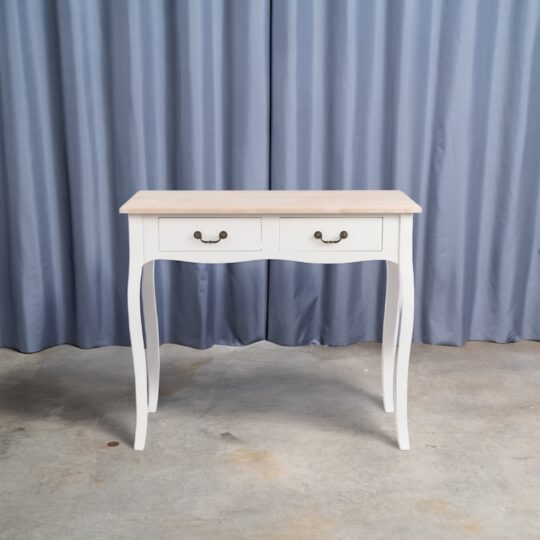 Console blanche à tiroirs