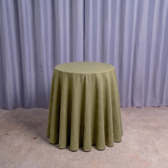 Nappe lin olive pour guéridon