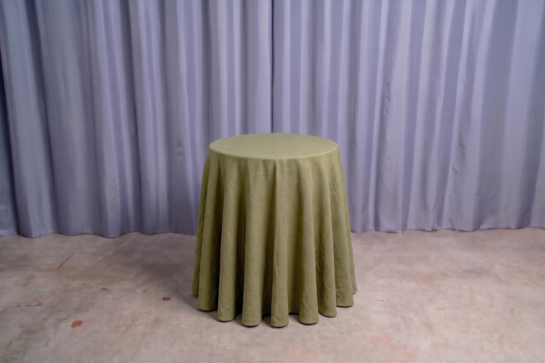 Nappe lin olive pour guéridon