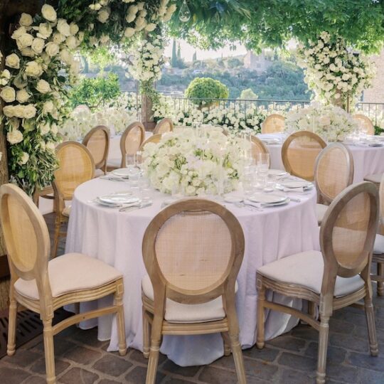 Nappe en lin blanc Ø150