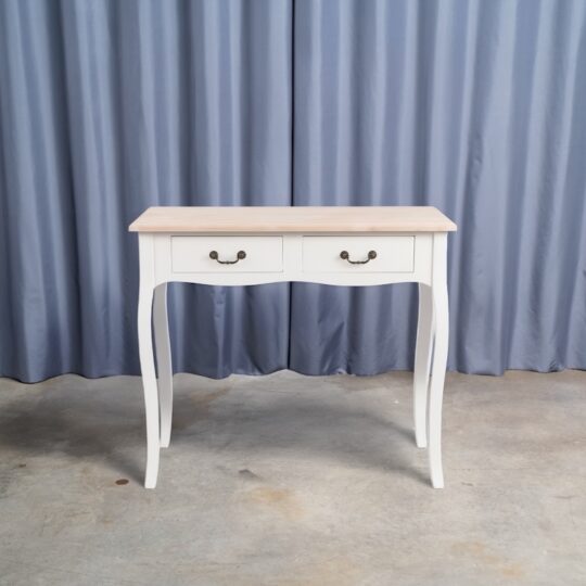Console blanche à tiroirs