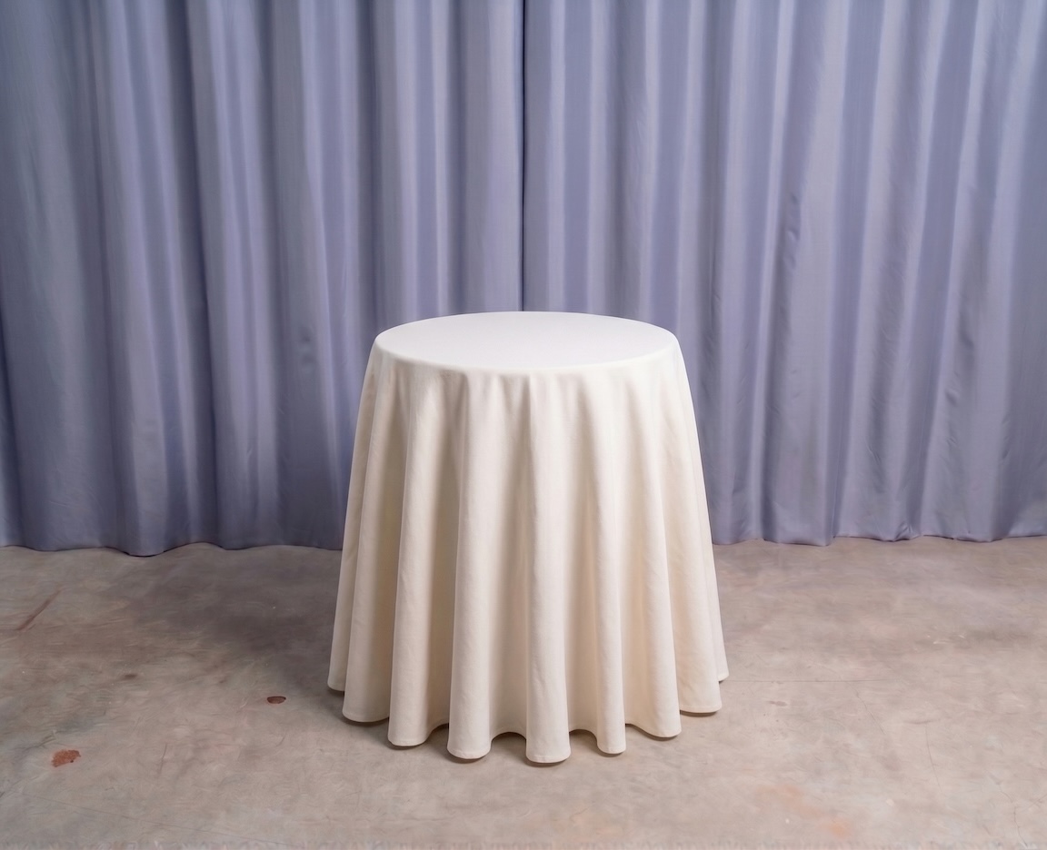 Nappe crème pour guéridon