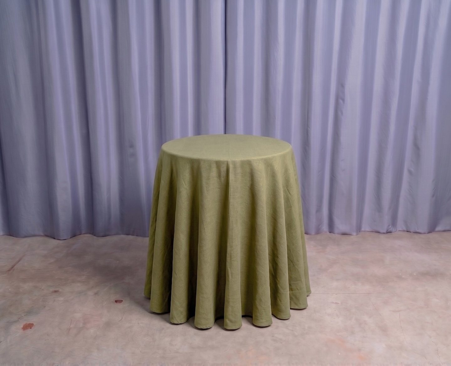 Nappe lin olive pour guéridon